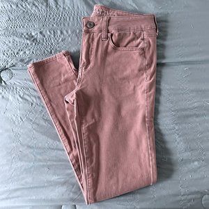 American Eagle Light Pink Mauve 360 Super Stretch Jeggings Size 6